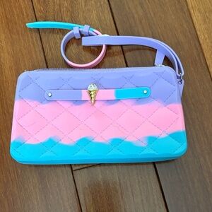 Girls Multicolor Wristlet and matching bracelet and ice cream charm